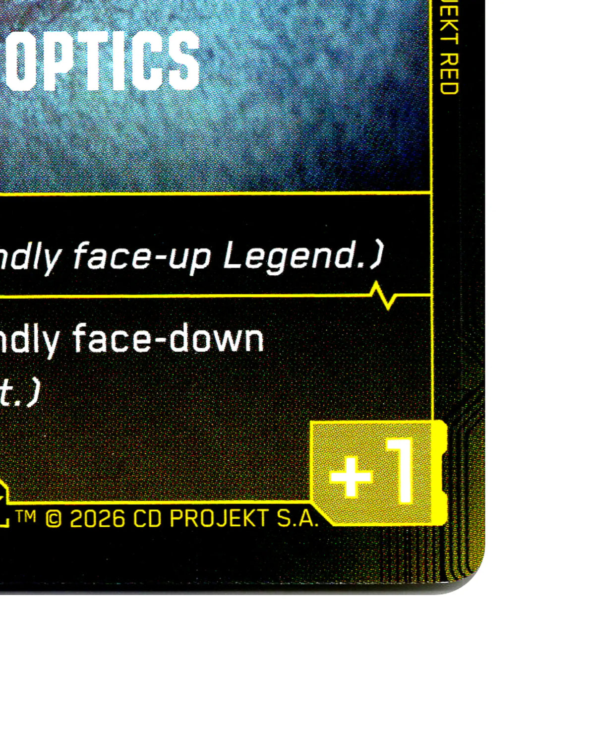 Kiroshi Optics B061 Cyberpunk 2077 TCG Beta card front bottom-right corner