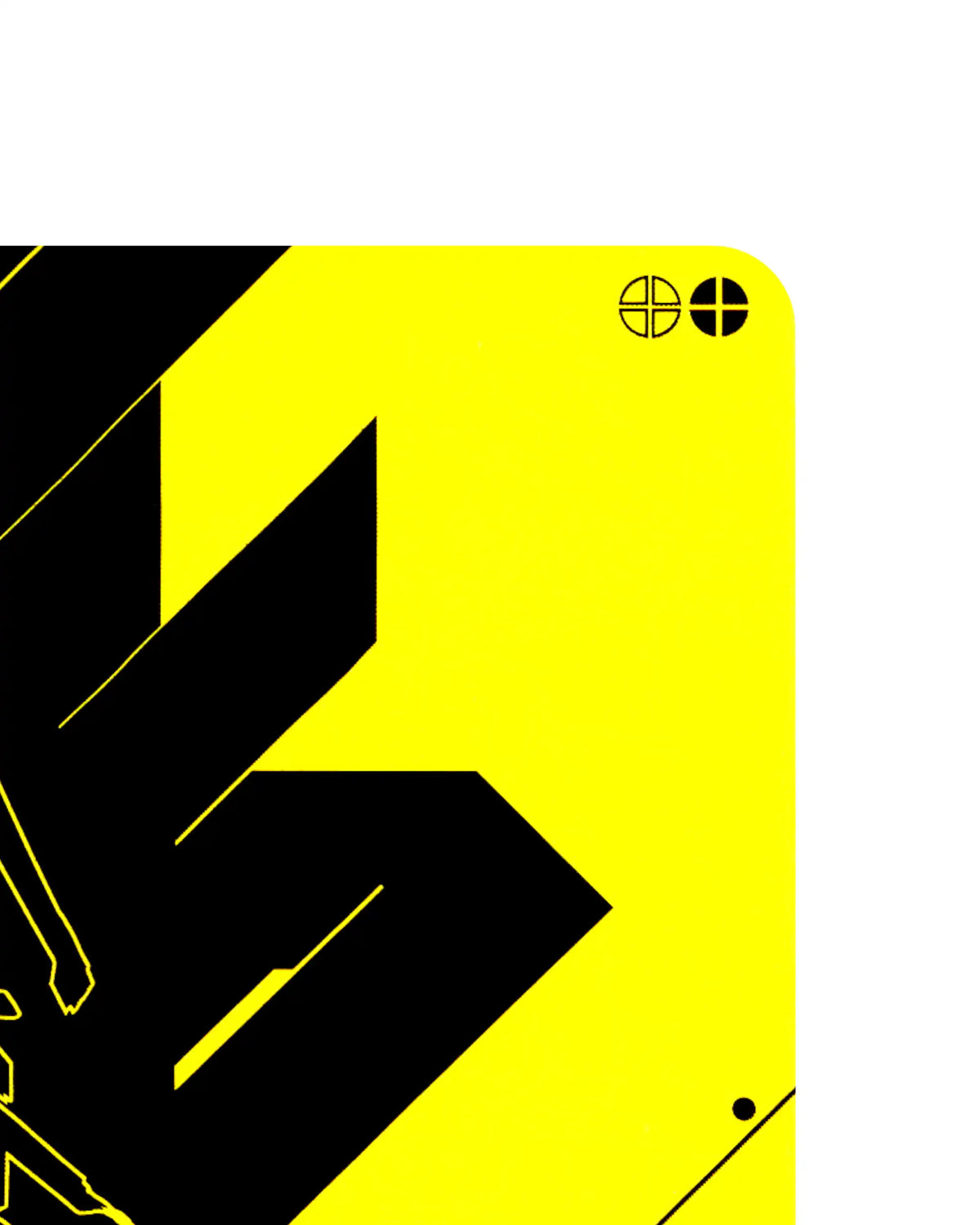 Live with the Aftermath B068 Cyberpunk 2077 TCG Beta card back top-right corner
