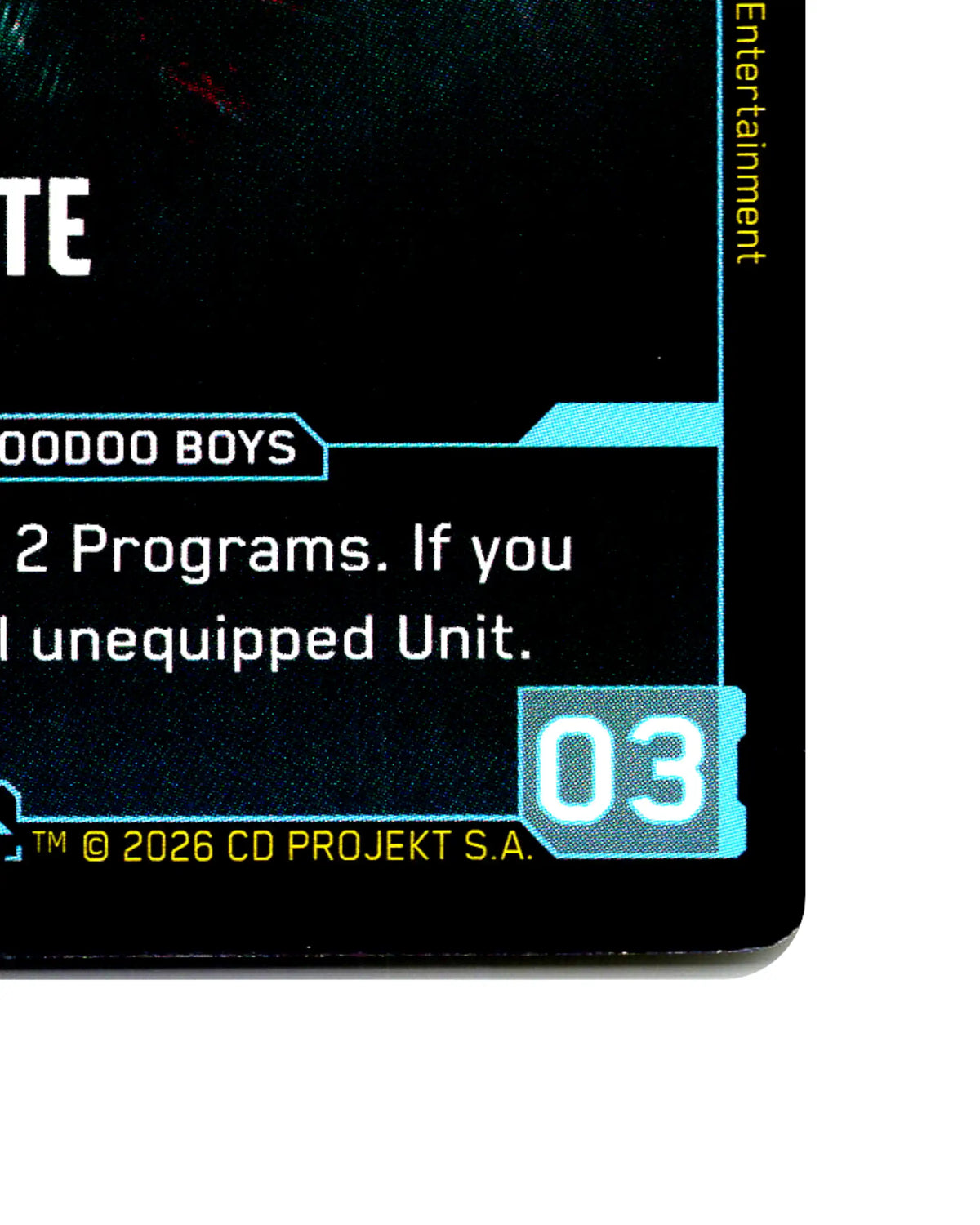 Maman Brigitte — Spirit of Death B118 Cyberpunk 2077 TCG Beta card front bottom-right corner