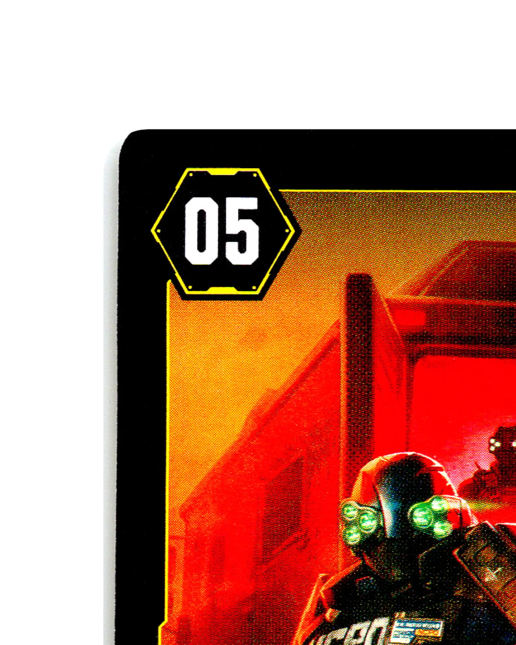 Maxtac Suppression Team B050 Cyberpunk 2077 TCG Beta card front top-left corner