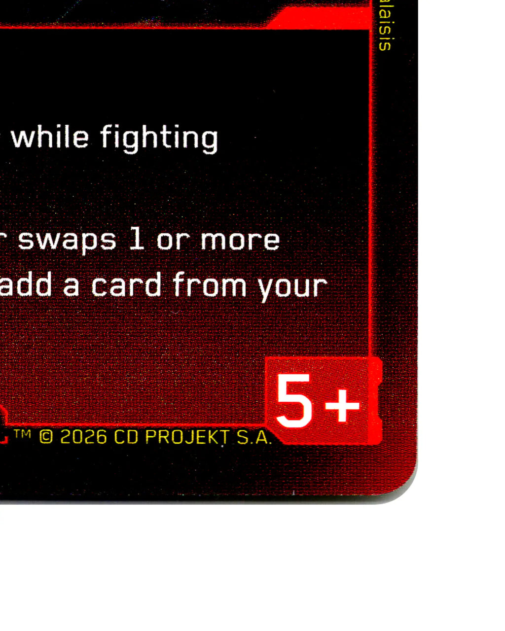 Meredith Stout — Stone Cold Corpo B014 Cyberpunk 2077 TCG Beta card front bottom-right corner