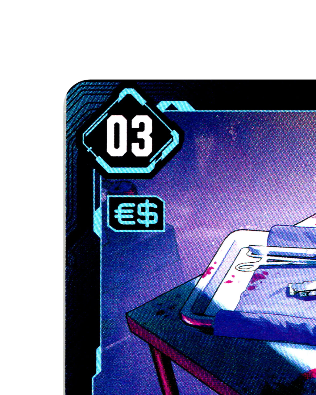 Netwatch Netdriver B129 Cyberpunk 2077 TCG Beta card front top-left corner