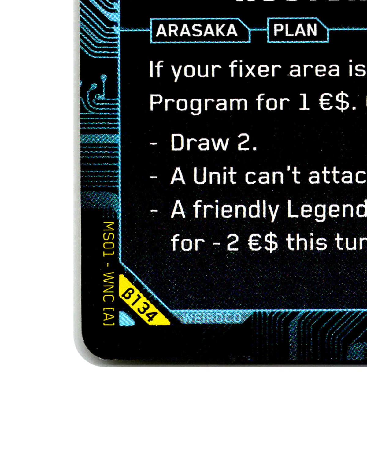 Nocturne OP55N1 B134 Cyberpunk 2077 TCG Beta card front bottom-left corner