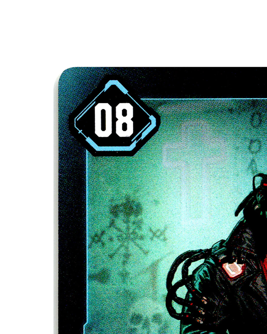 Placide — Voodoo Sentinel B123 Cyberpunk 2077 TCG Beta card front top-left corner