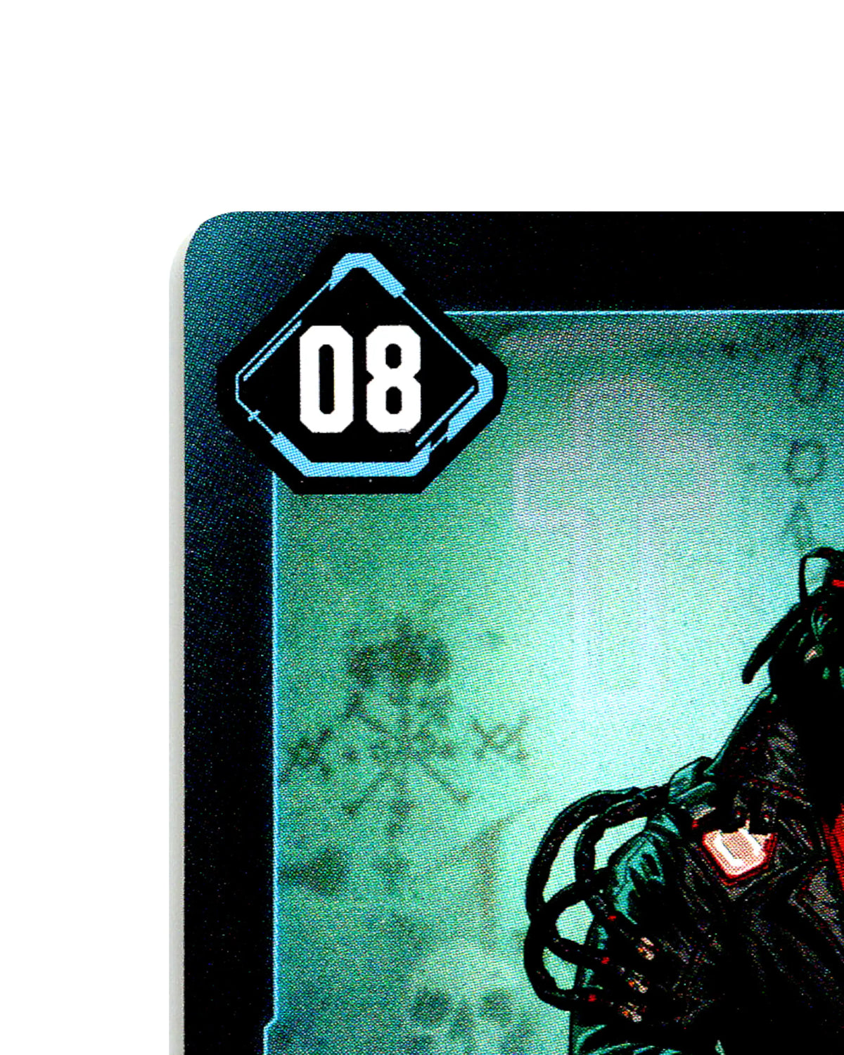 Placide — Voodoo Sentinel B123 Cyberpunk 2077 TCG Beta card front top-left corner