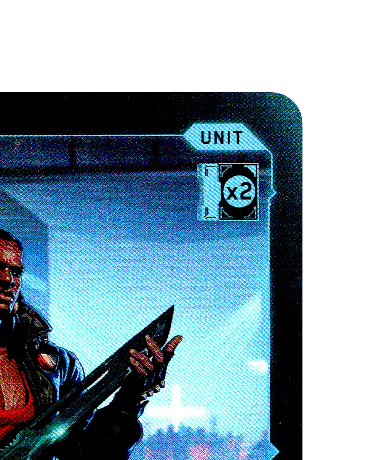 Placide — Voodoo Sentinel B123 Cyberpunk 2077 TCG Beta card front top-right corner