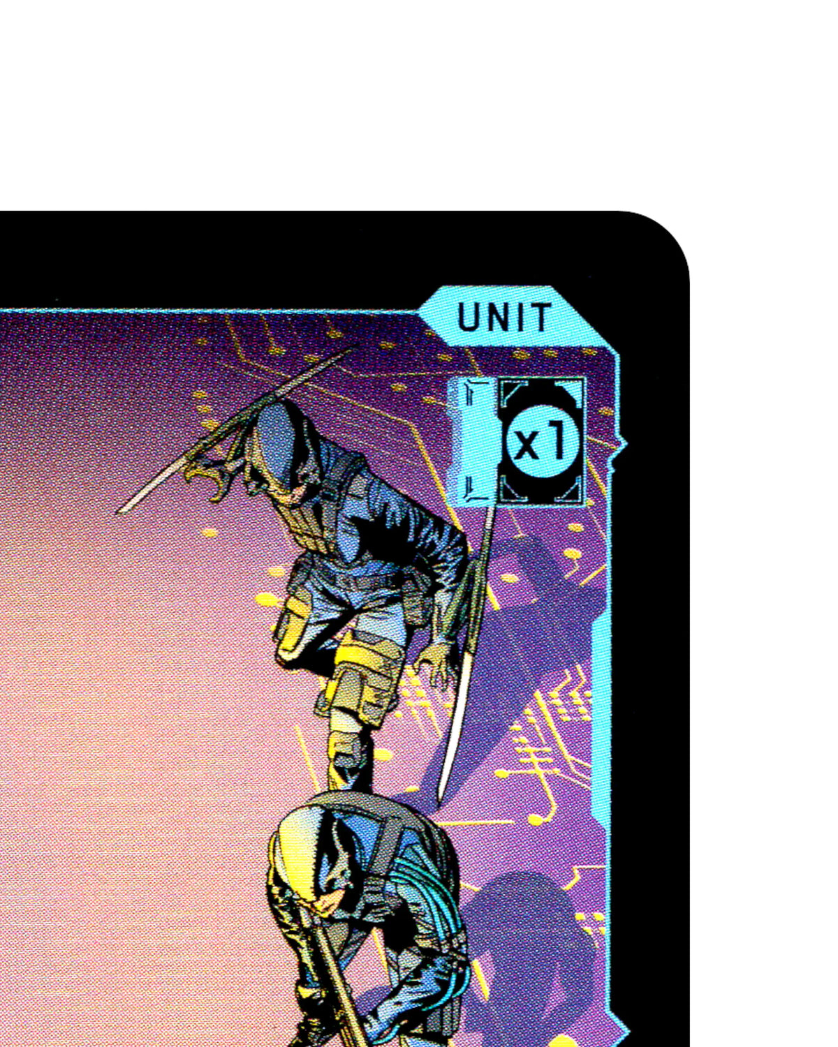 Psycho Squad B124 Cyberpunk 2077 TCG Beta card front top-right corner
