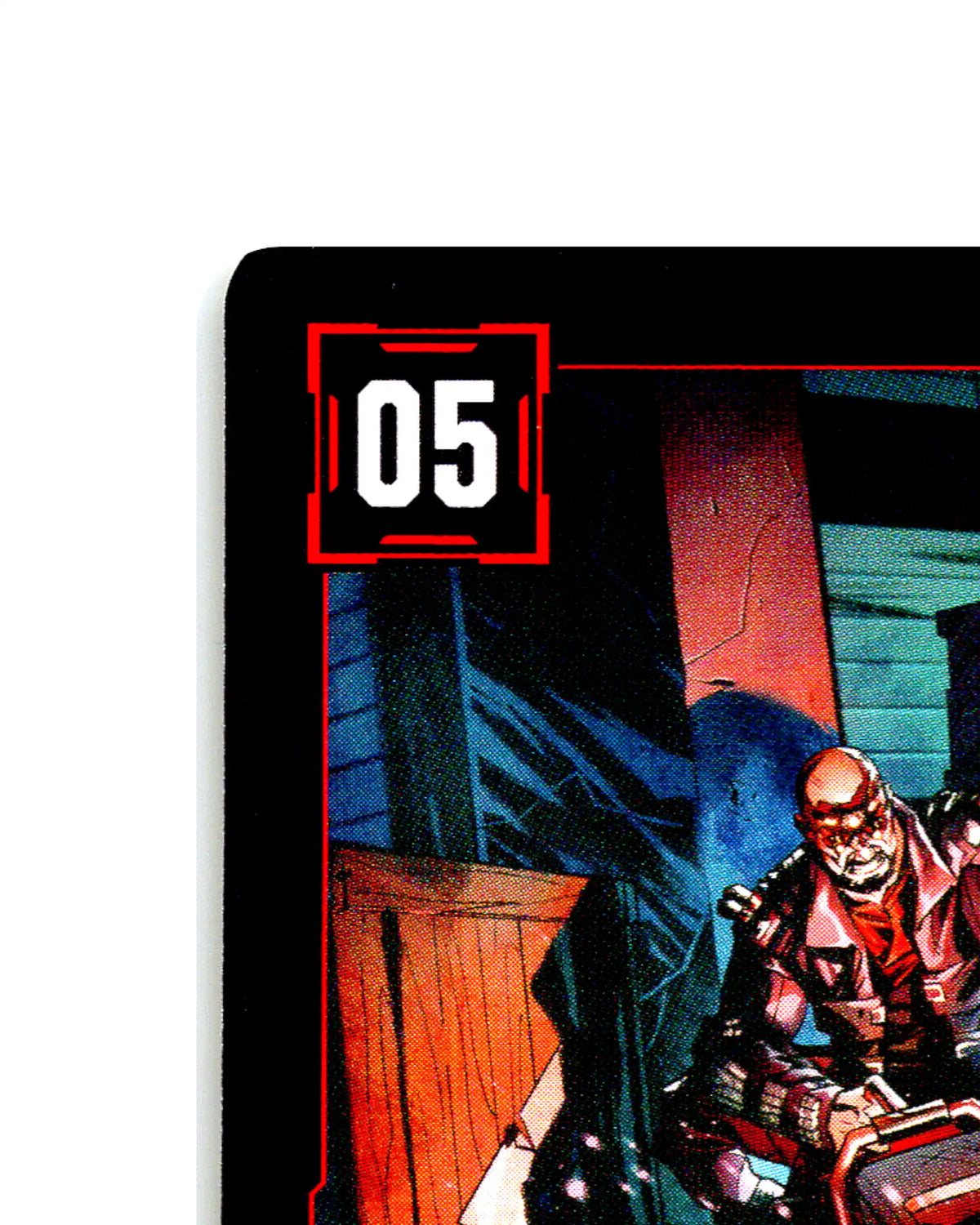Royce — Don't Call Me Simon B016 Cyberpunk 2077 TCG Beta card front top-left corner