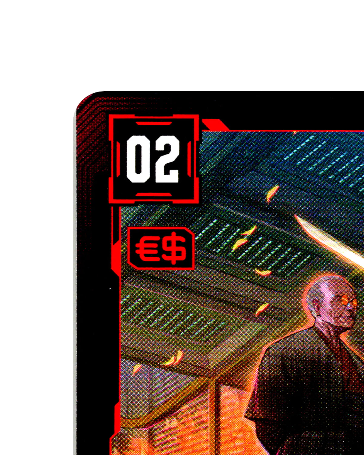 Satori — Sword of Saburo B026 Cyberpunk 2077 TCG Beta card front top-left corner