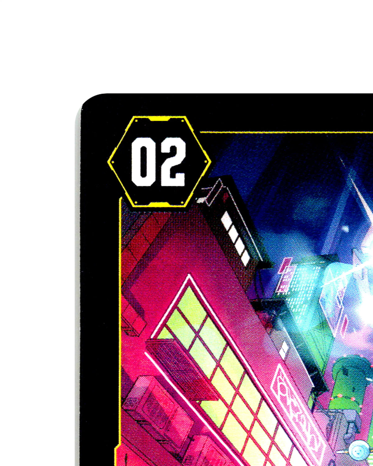 Secondhand Bombus B053 Cyberpunk 2077 TCG Beta card front top-left corner