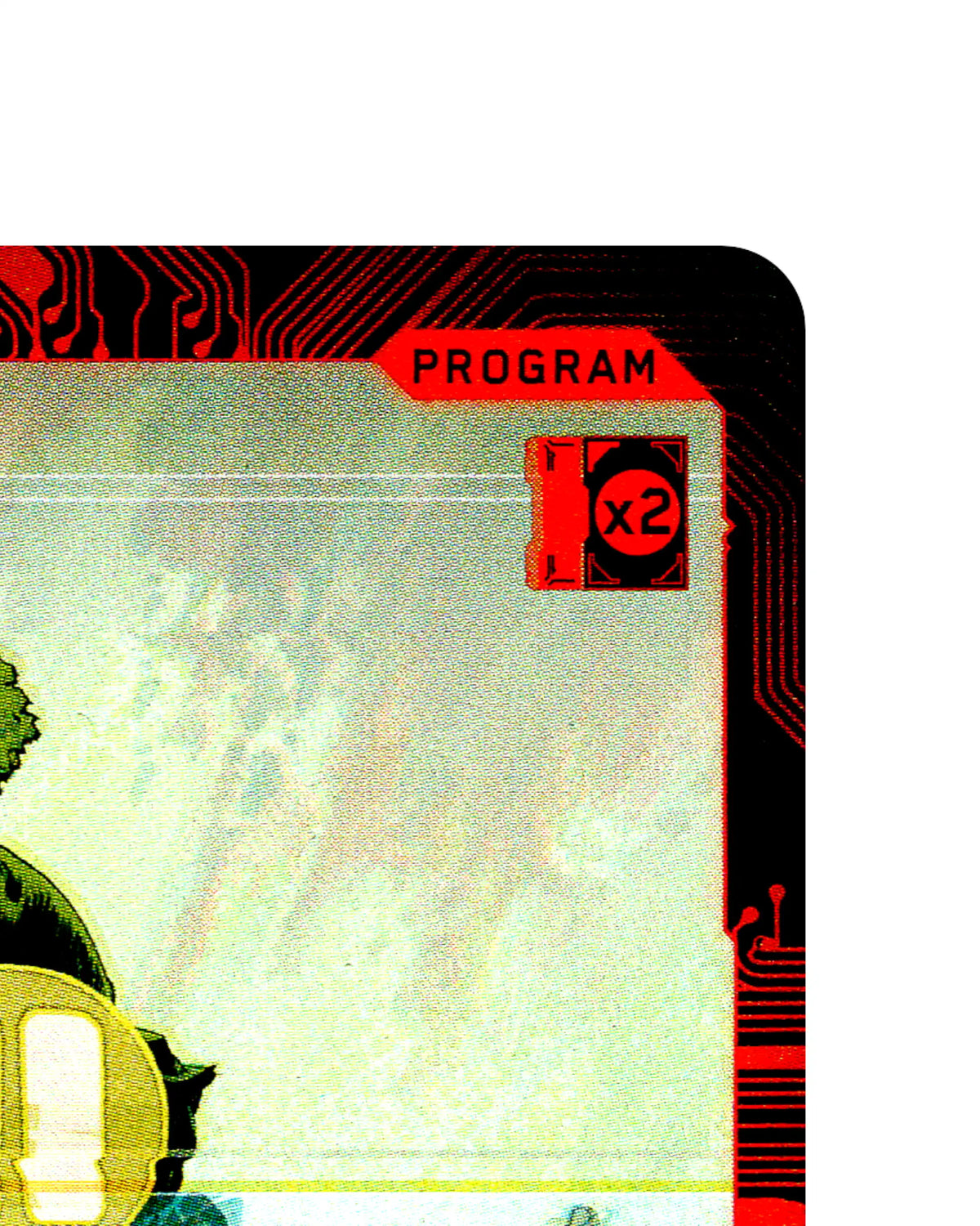 Shattered Memories B035 Cyberpunk 2077 TCG Beta card front top-right corner