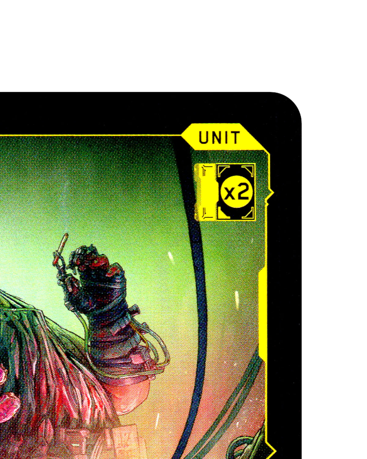 Sketchy Ripper B054 Cyberpunk 2077 TCG Beta card front top-right corner