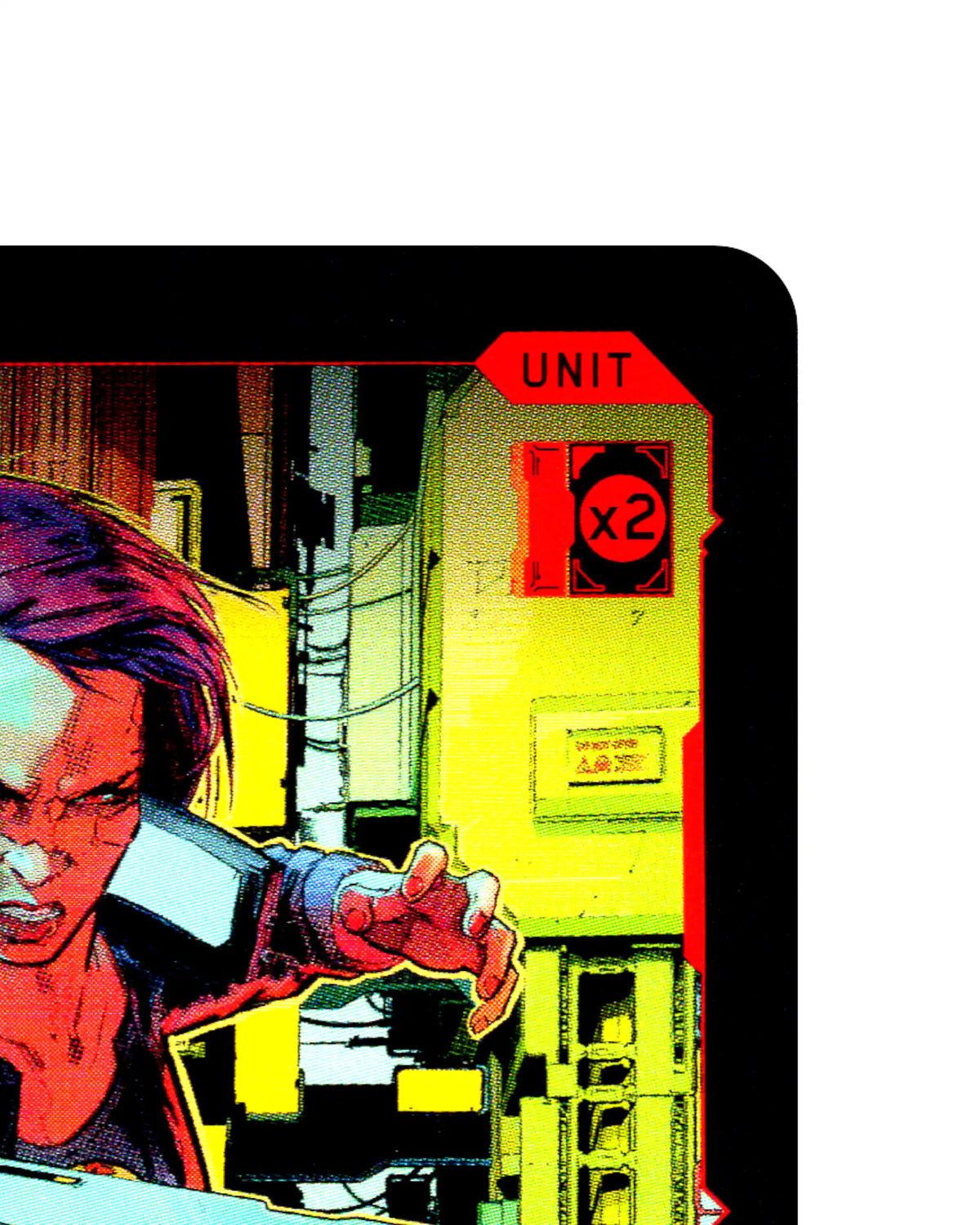 Swordwise Huscle B019 Cyberpunk 2077 TCG Beta card front top-right corner