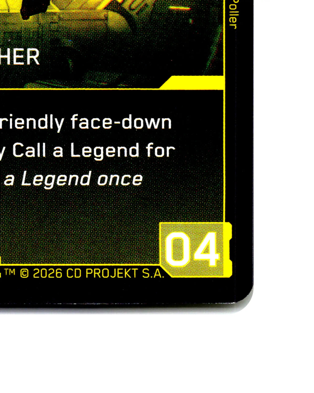 T-bug — Amateur Philosopher B055 Cyberpunk 2077 TCG Beta card front bottom-right corner