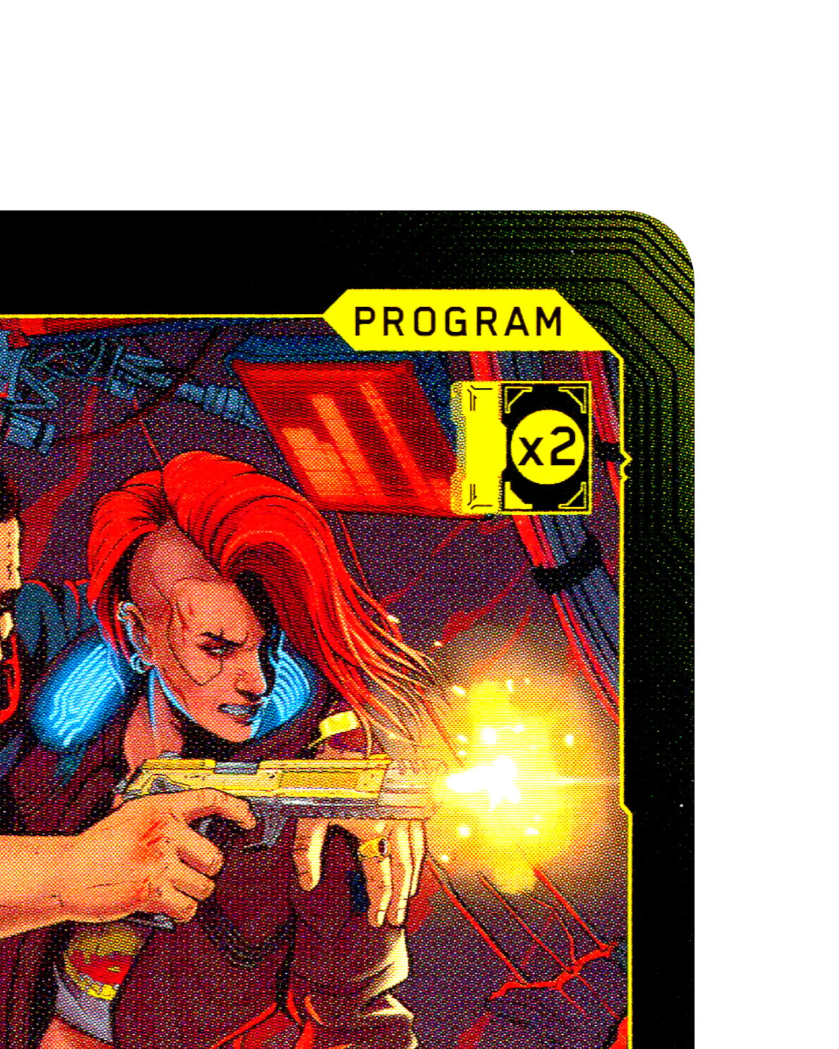 The Heist B070 Cyberpunk 2077 TCG Beta card front top-right corner