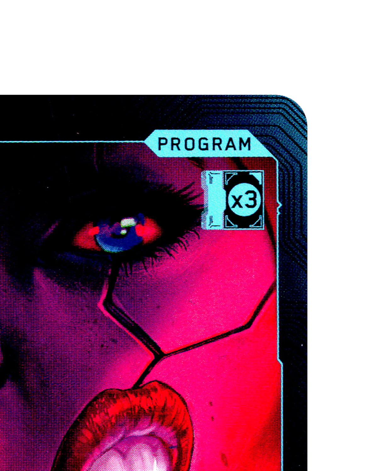 Three Mouths, One Desire B137 Cyberpunk 2077 TCG Beta card front top-right corner