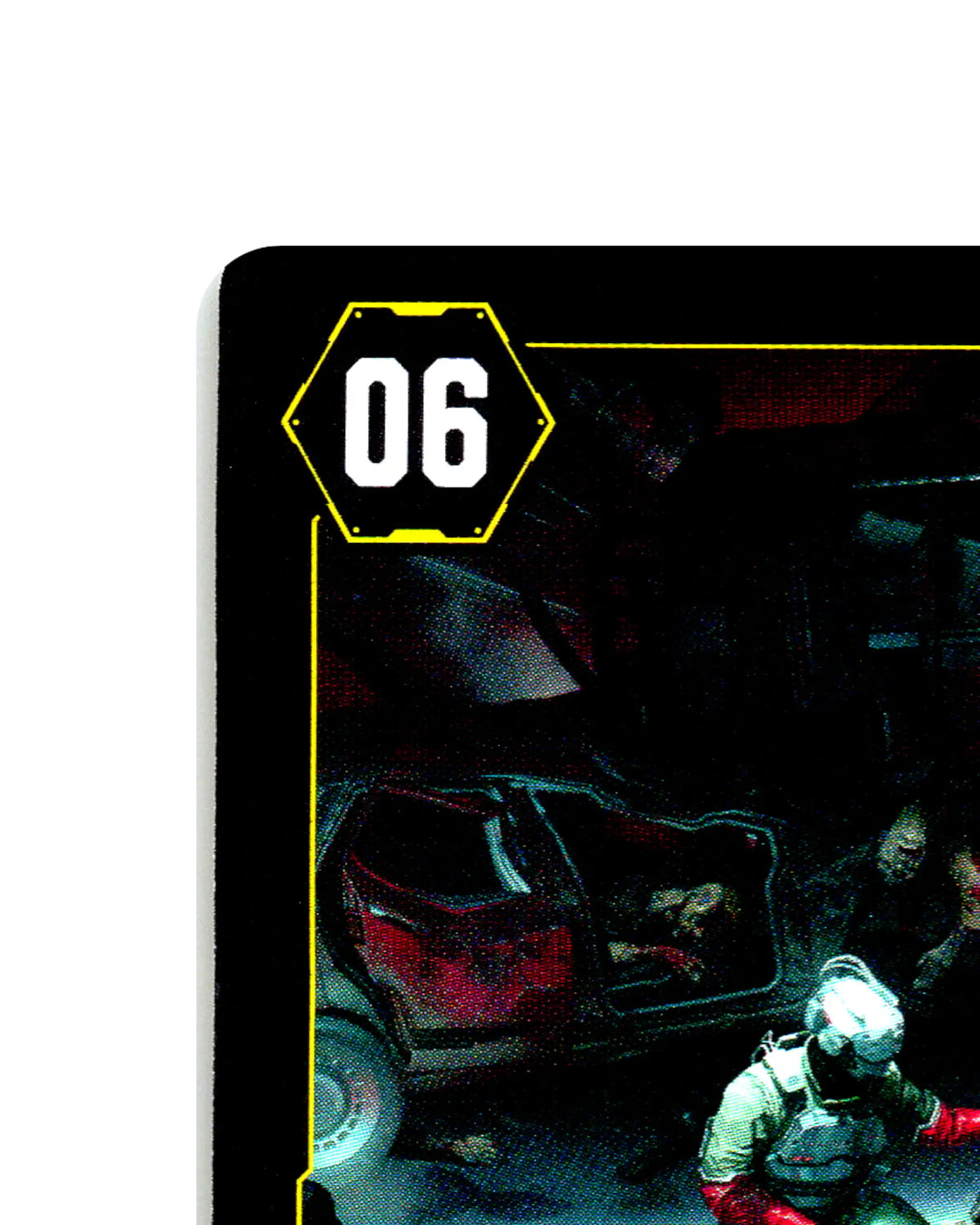 Trauma Team Operatives B056 Cyberpunk 2077 TCG Beta card front top-left corner
