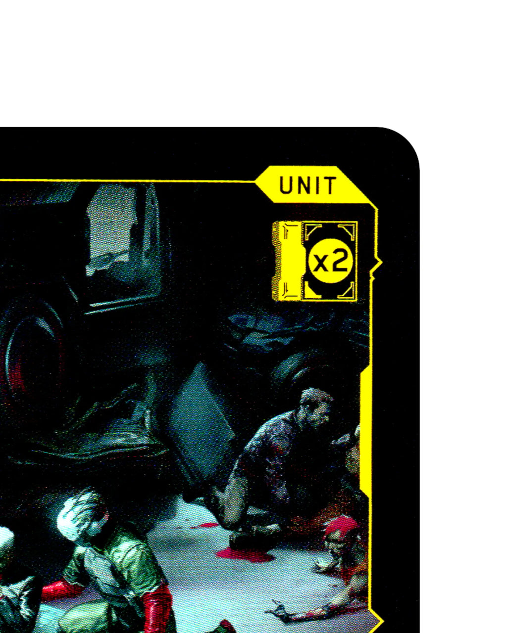 Trauma Team Operatives B056 Cyberpunk 2077 TCG Beta card front top-right corner