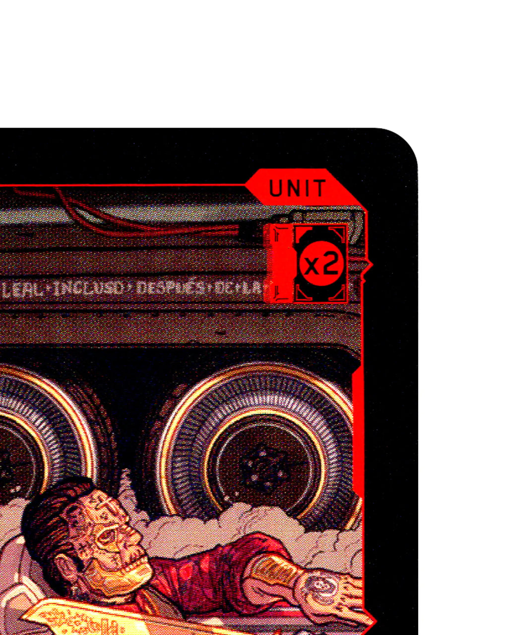 Valentino Guerrera B021 Cyberpunk 2077 TCG Beta card front top-right corner
