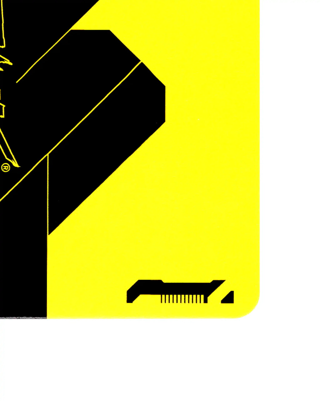Zetatech Faceplate B064 Cyberpunk 2077 TCG Beta card back bottom-right corner
