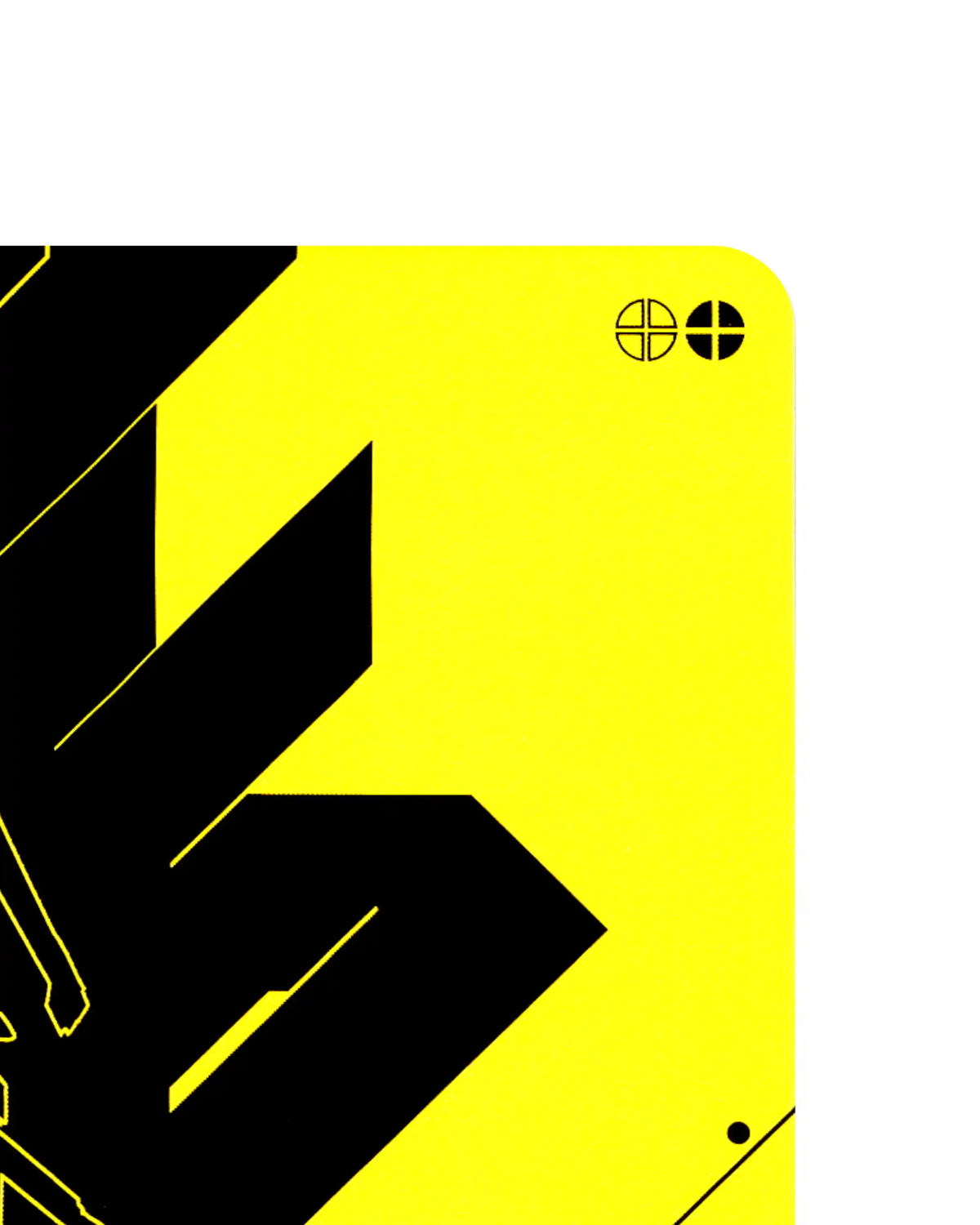 Zetatech Faceplate B064 Cyberpunk 2077 TCG Beta card back top-right corner