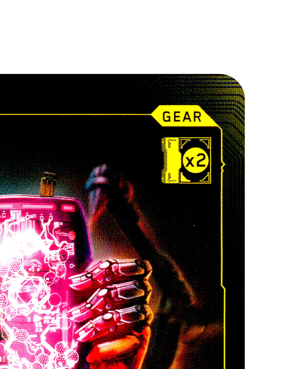 Zetatech Faceplate B064 Cyberpunk 2077 TCG Beta card front top-right corner